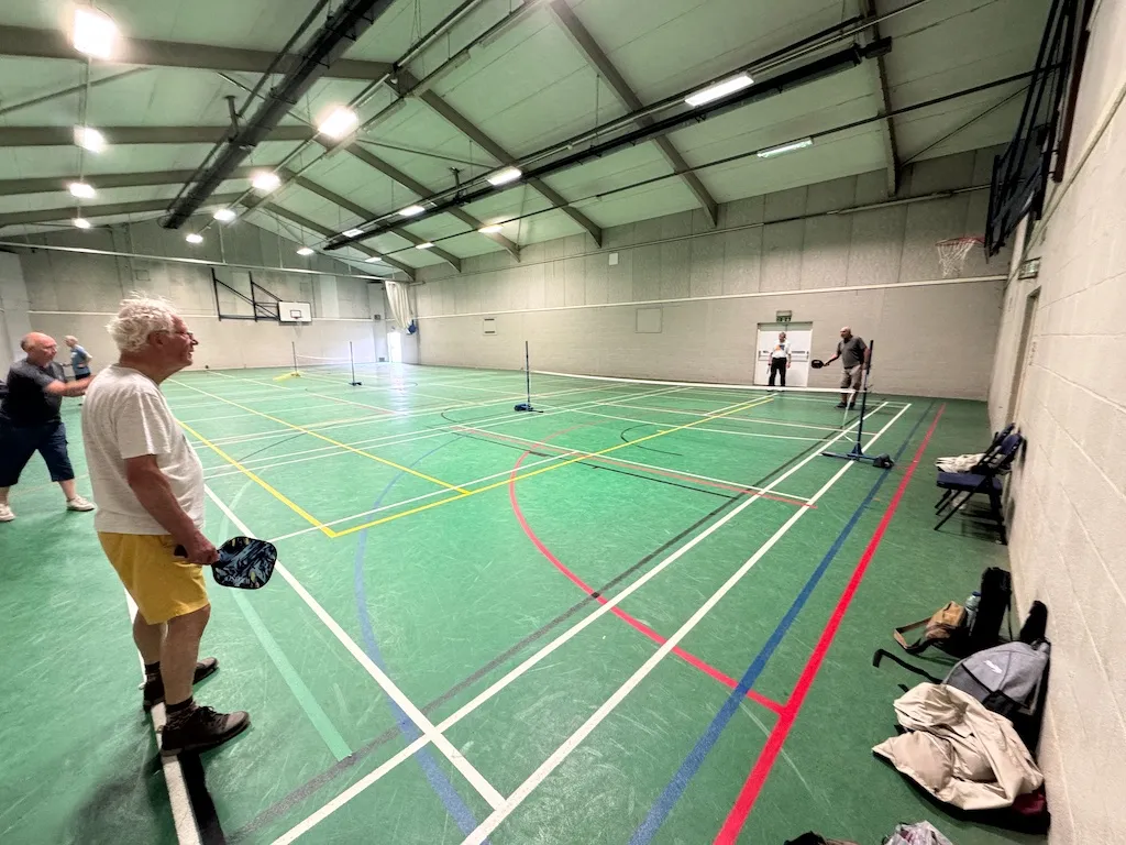 Pickleball action
